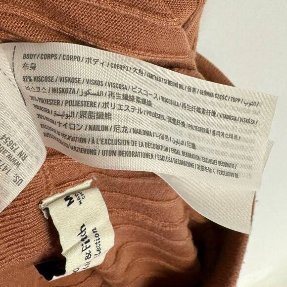 ABERCROMBIE & FITCH | Tan Soft Ribbed Knit Loungewear Pants | Women's M - Picture 8 of 11